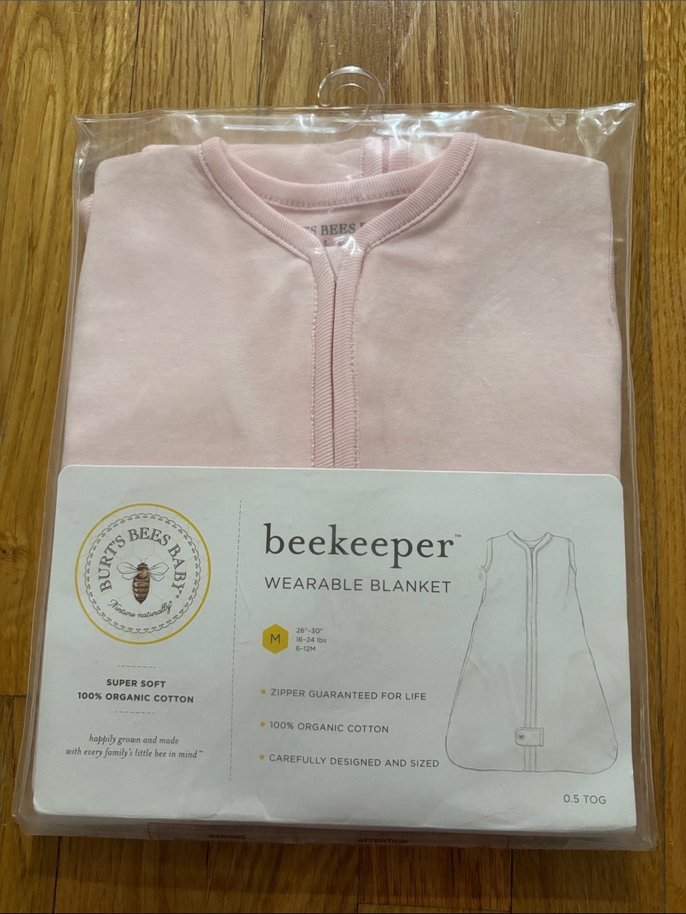 Burt's Bees Baby Pale Pink Wearable Blanket